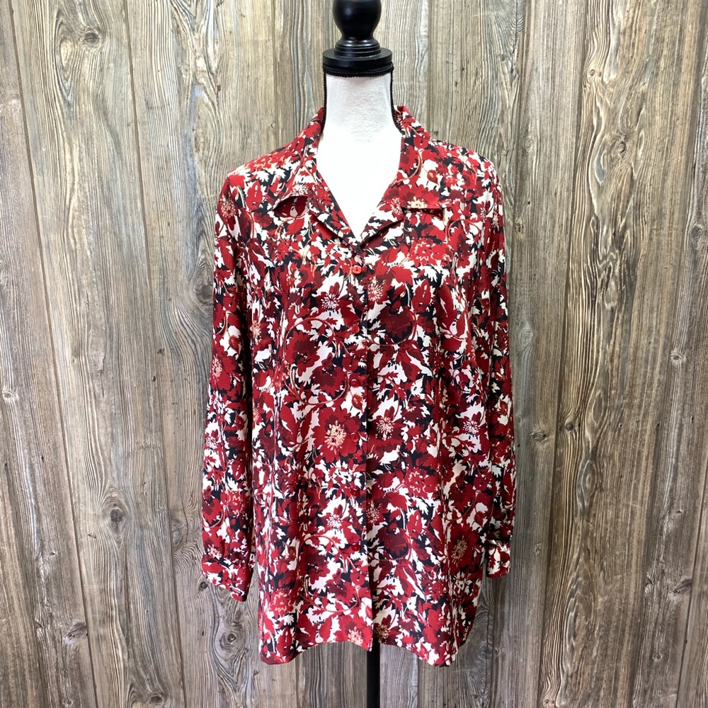 Donnkenny print blouse